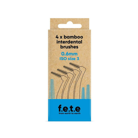 FETE Interdental Brushes ISO Size 3 Blue 0.6mm - Greenlands Health Store