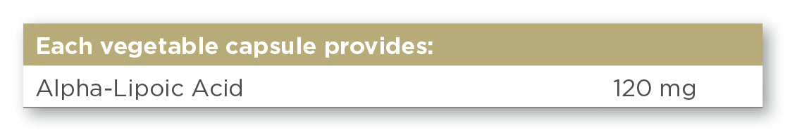 Solgar® Alpha-Lipoic Acid 120 mg Vegetable Capsules - Pack of 60 - Greenlands Health Store