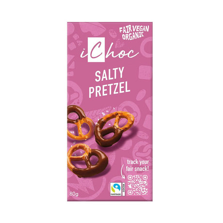 Salty Pretzel Chocolate Organic Vegan 80g - Greenlands Health Store