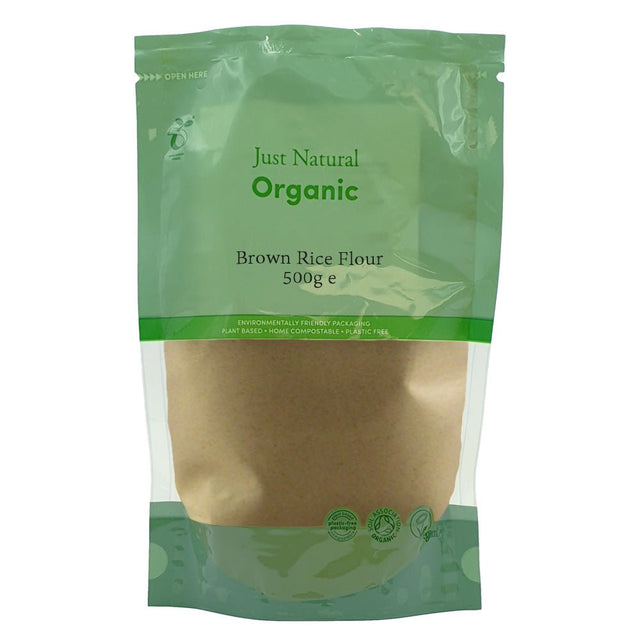 Just Natural Organic Brown Rice Flour 500g - Greenlands Health Store