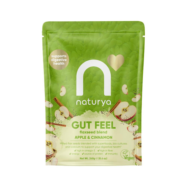Naturya Gut Feel Flaxseed Blend Apple & Cinnamon 240g - Greenlands Health Store