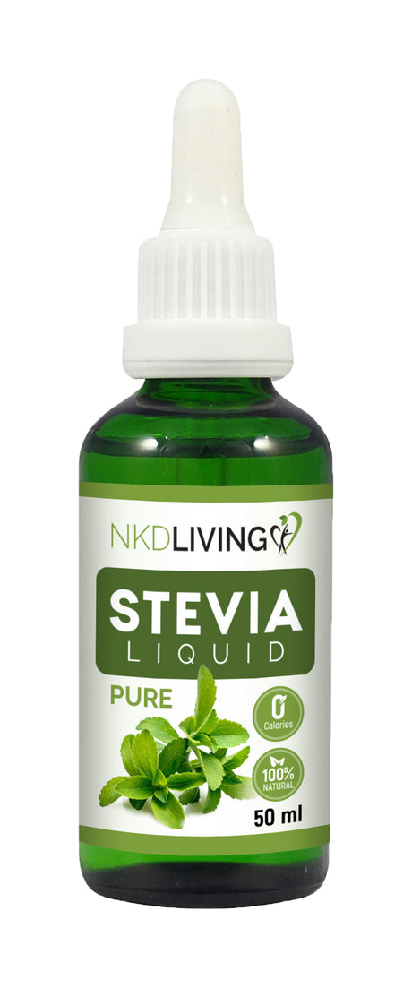 NKD Living 100% Natural Stevia Liquid Pure Sweetener 50ml - Greenlands Health Store