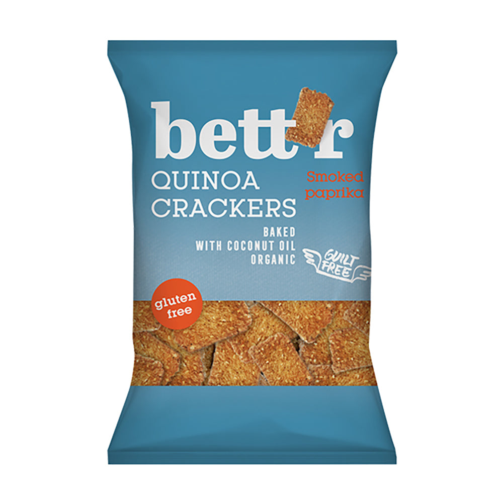Quinoa Crackers Smoked Paprika 100g - Greenlands Health Store