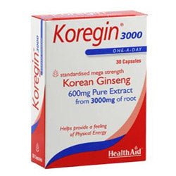 Koregin 3000 (Korean Ginseng 3000mg) Blister - 30 Capsules - Greenlands Health Store