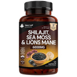 Shilajit Sea Moss & Lions Mane 6000mg Vegan 120 Capsules - Greenlands Health Store