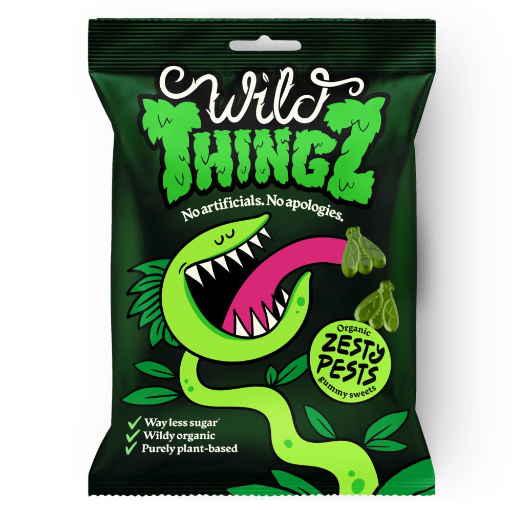 Wild Thingz Organic & Vegan Sweets Zesty Pests Gummy Sweets 130g - Greenlands Health Store