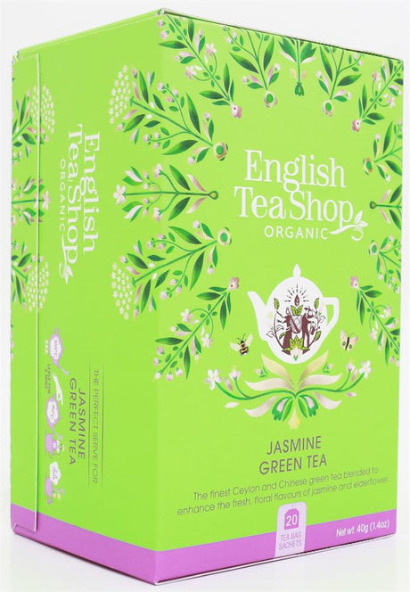 Jasmine Green Tea - 20 Tea Bag Sachets - Greenlands Health Store