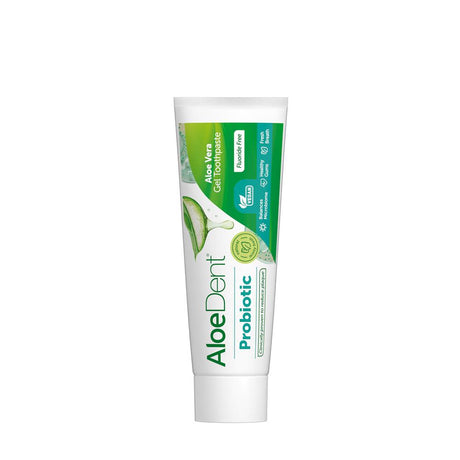 Aloe Dent Probiotic Aloe Vera Gel Toothpaste Fluoride Free 75ml - Greenlands Health Store