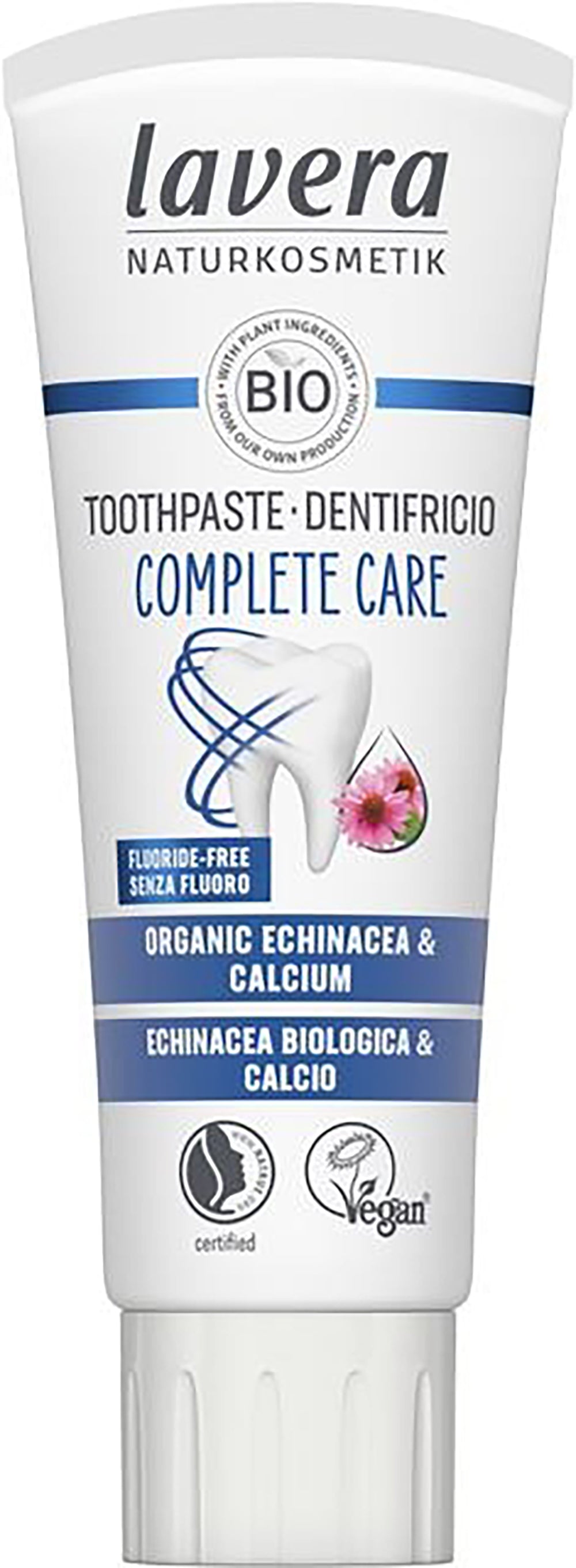 Lavera Basis Toothpaste Echinacea (fluoride free) 75ml - Greenlands Health Store