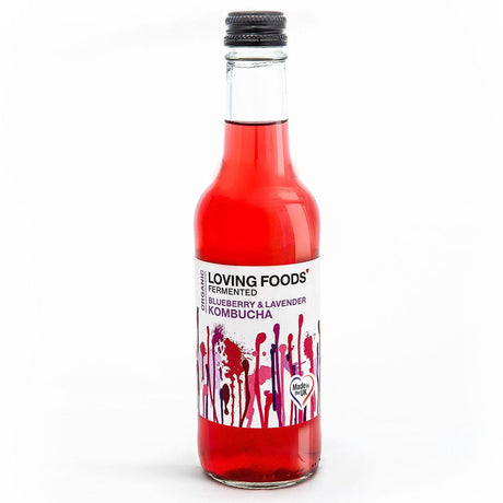 Organic Blueberry & Lavender Kombucha 330ml - Greenlands Health Store