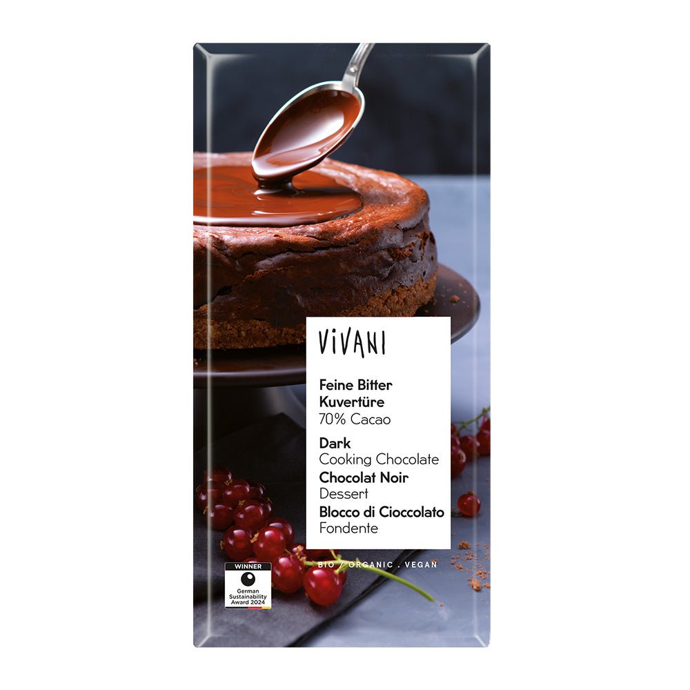 Dark Cooking Chocolate Vegan Organic 200g - Greenlands Health Store