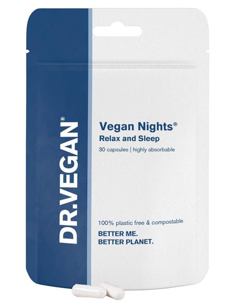 DR.VEGAN Vegan Nights Relax & Sleep 30 caps - Greenlands Health Store