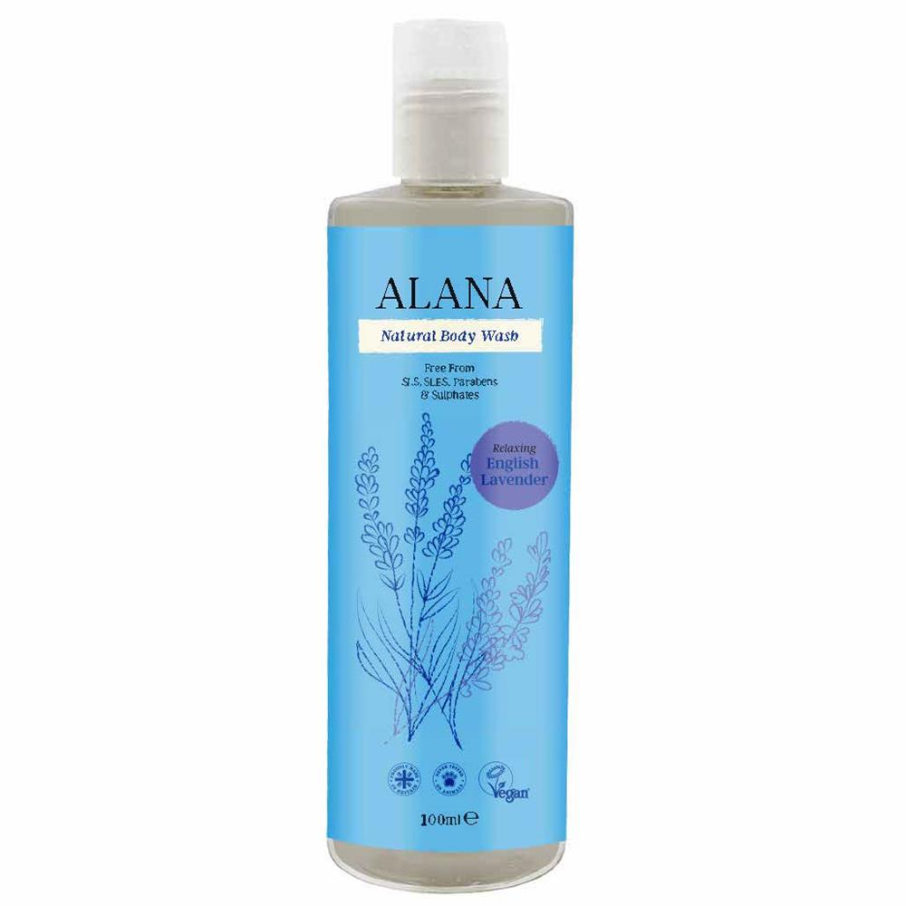 Lavender Natural Body Wash 100ml Convenience/Travel Bottle - Greenlands Health Store