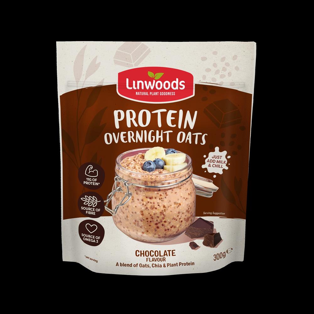 Linwoods Overnight Oats Chocolate Protein 300g - Greenlands Health Store
