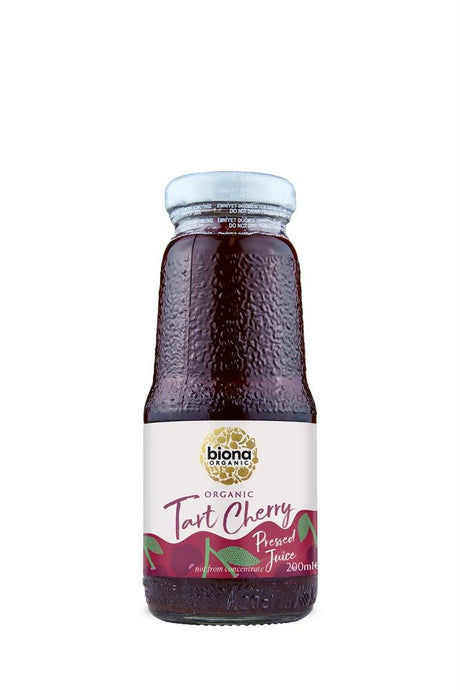Biona Tart Cherry Juice Pure - Not from concentrate 200ml - Greenlands Health Store