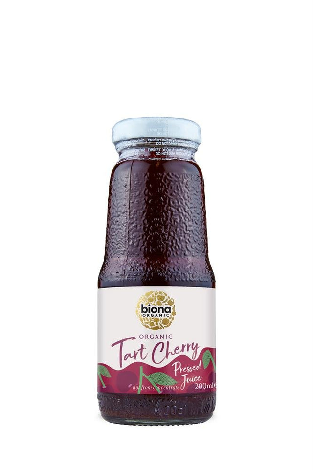 Biona Tart Cherry Juice Pure - Not from concentrate 200ml - Greenlands Health Store