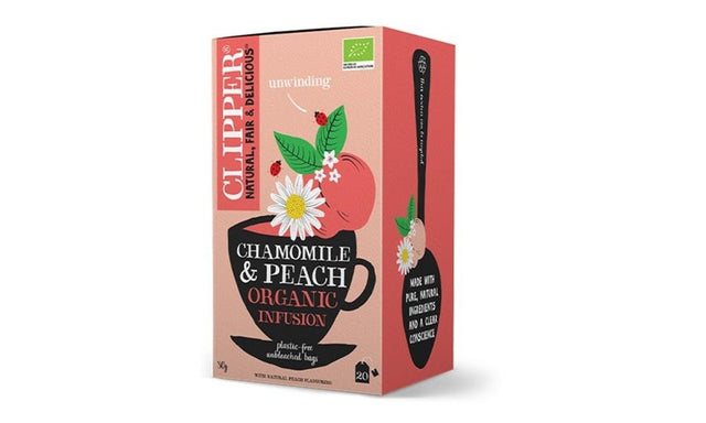 Clipper Organic Chamomile & Peach Infusions 20 EST - Greenlands Health Store