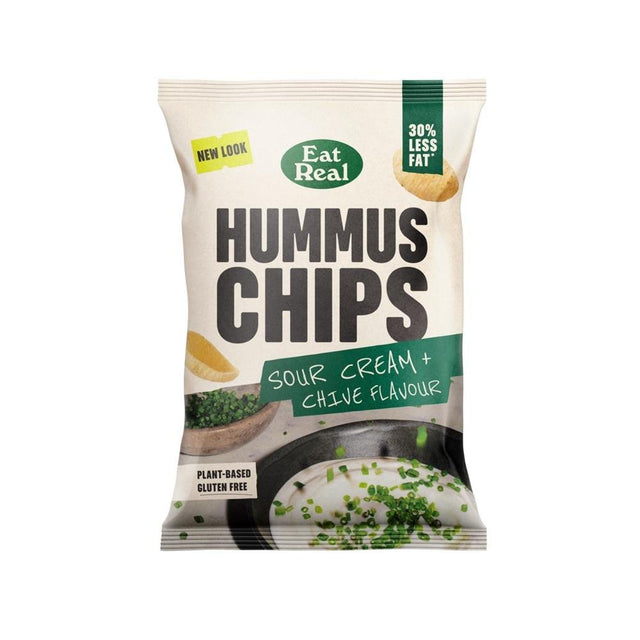 Eat Real Hummus Chips Sour Cream & Chive 110g - Greenlands Health Store