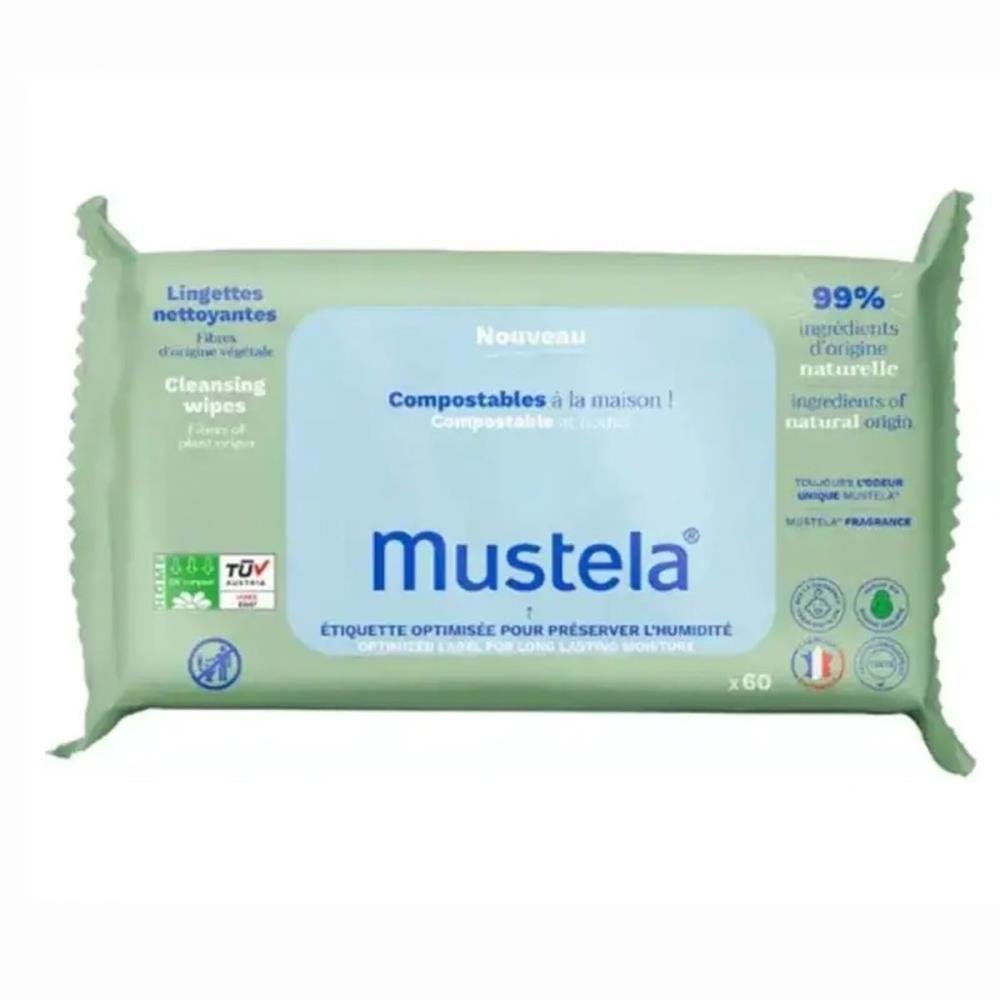 Mustela Cleansing Wipes 60 Wipes - Greenlands Health Store