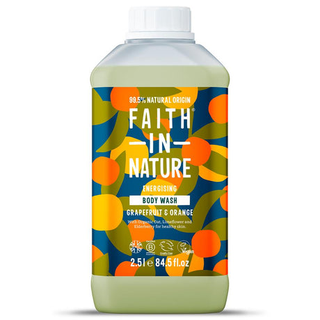 Faith In Nature Grapefruit & Orange Body Wash 2.5L - Greenlands Health Store