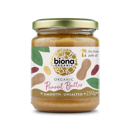 Organic Peanut Butter Smooth No Salt 250g - Greenlands Health Store