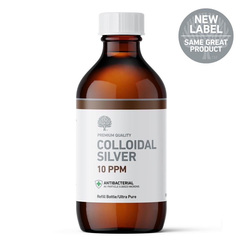 10ppm Enhanced Colloidal Silver 300ml Bottle - Neutral pH 7.5 - Greenlands Health Store