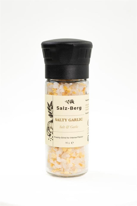 Salz - Berg Salty Garlic Grinder - Salt & Garlic Granules 95g - Greenlands Health Store