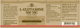 Solgar® L-Glutamine 500 mg Vegetable Capsules - Greenlands Health Store