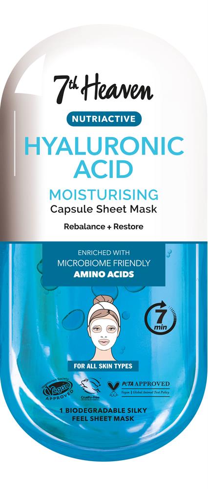 7th Heaven Nutriactive Hyaluronic Sheet Mask - Greenlands Health Store