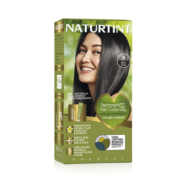 Permanent Hair Colourant Ebony Black 1N 170ml - Greenlands Health Store