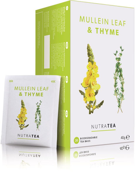 NutraTea Mullein Leaf & Thyme - 20 Tea Bags - Greenlands Health Store