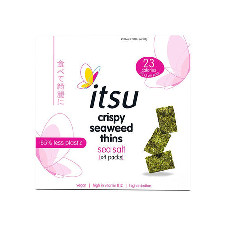 itsu Crispy Sea Salt Seaweed Thins Multipack 4x5g NEW TRAYLESS - Greenlands Health Store