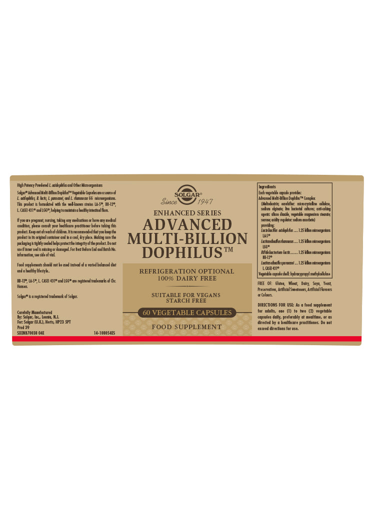 Solgar® Advanced Multi-Billion Dophilus Vegetable Capsules - Greenlands Health Store