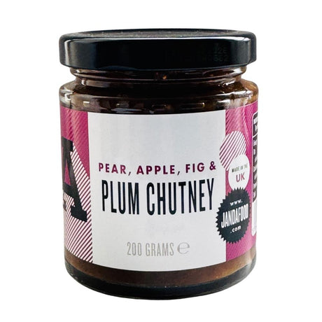J&A Pear Apple Fig & Plum Chutney 200g - Greenlands Health Store