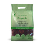 Organic Sweetened Dried Cranberries 125g - Greenlands Health Store
