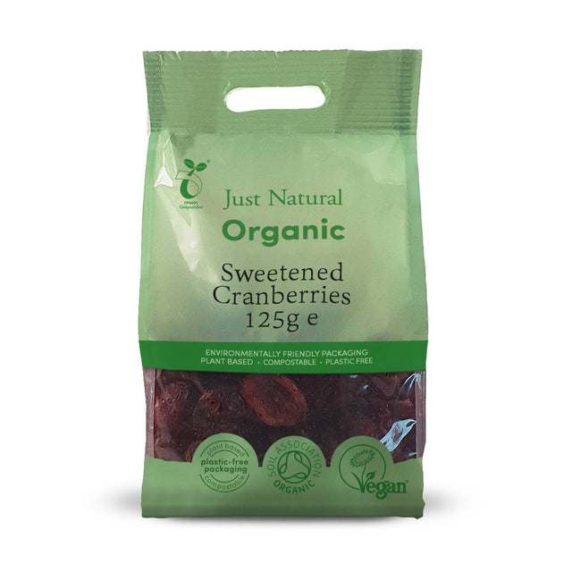 Organic Sweetened Dried Cranberries 125g - Greenlands Health Store