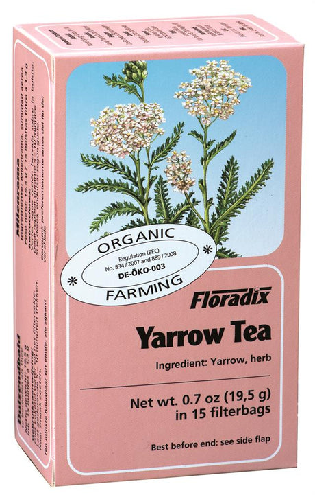 Yarrow Organic Herbal Tea 15 filterbags - Greenlands Health Store