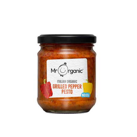 Mr Organic Grilled Pepper Pesto 190g - Greenlands Health Store
