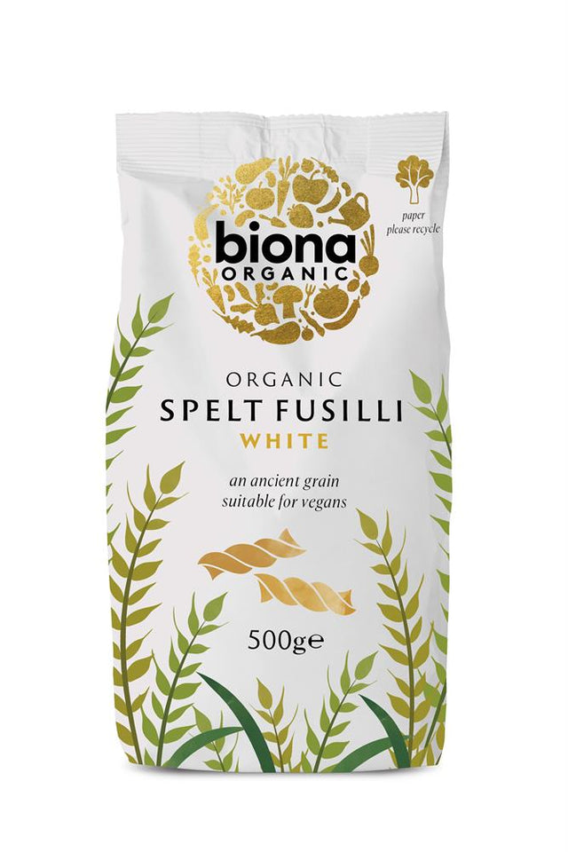 Organic Spelt White Fusilli Pasta 500g - Greenlands Health Store