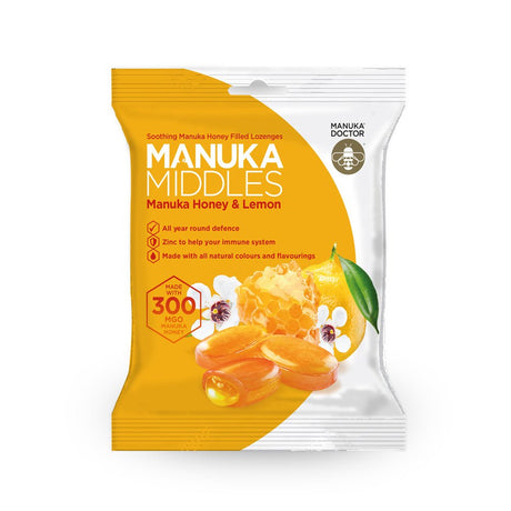 Manuka Doctor Manuka Middles - Honey & Lemon lozenges 100g - Greenlands Health Store