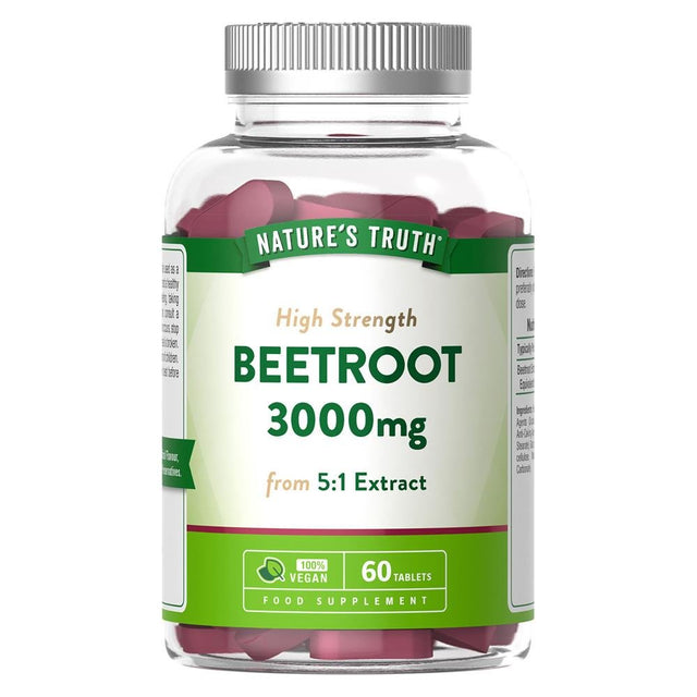 Beetroot Extract 3000mg 60 Tablets - Greenlands Health Store