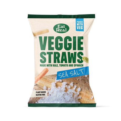 Eat Real Veggie Straws Sea Salt 110g - Greenlands Health Store