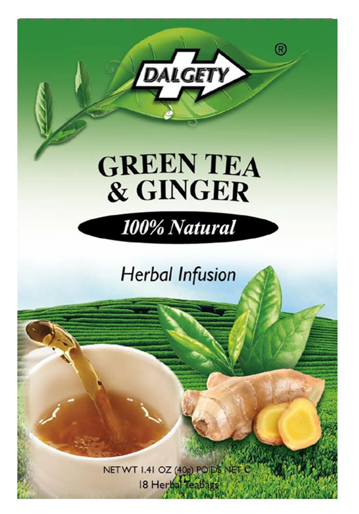 Dalgety Green Tea & Ginger 18 Teabags - Greenlands Health Store