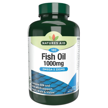 Fish Oil - 1000mg (Omega - 3 Rich) 180 Caps - Greenlands Health Store
