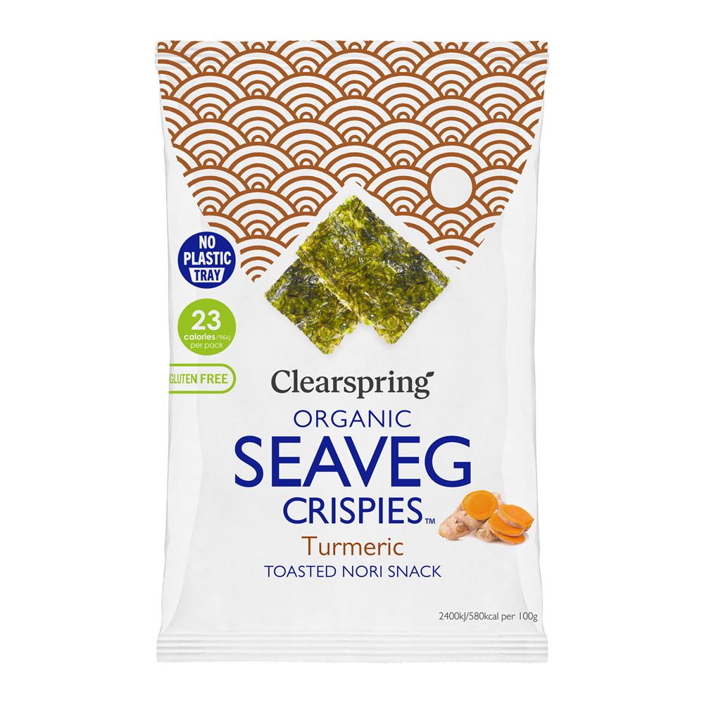 Organic Seaveg Crispies Turmeric 4g (TRAYLESS) 4g - Greenlands Health Store
