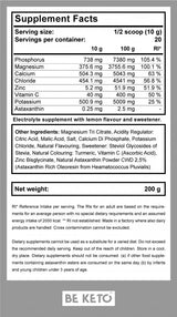 BeKeto - Keto Electrolytes Powder Fresh Lemon 200g