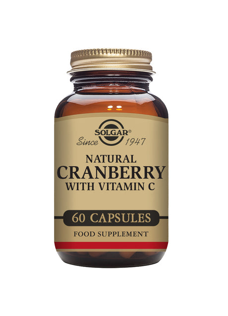 Solgar® Natural Cranberry with Vitamin C Vegetable Capsules - Pack of 60 - Greenlands Health Store