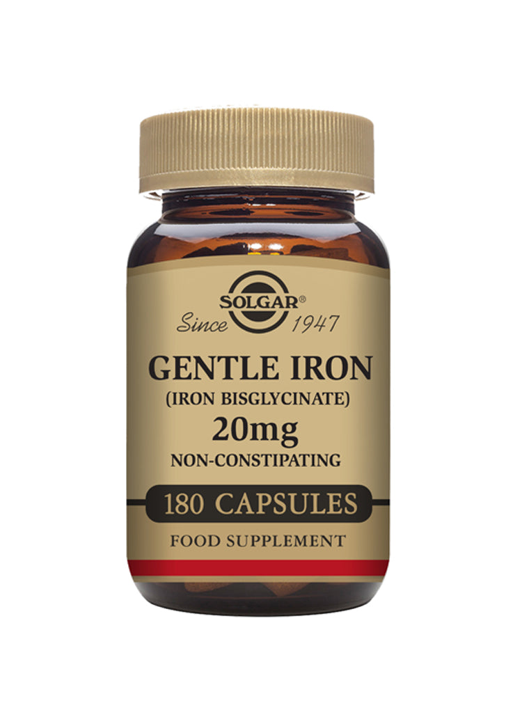 Solgar® Gentle Iron (Iron Bisglycinate) 20 mg Vegetable Capsules - Greenlands Health Store