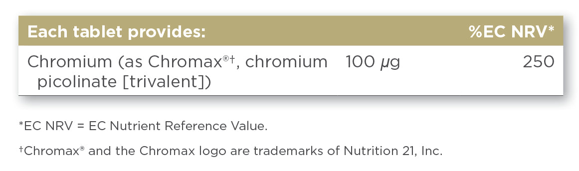 Solgar® Chromium Picolinate 100 µg Tablets - Pack of 90 - Greenlands Health Store