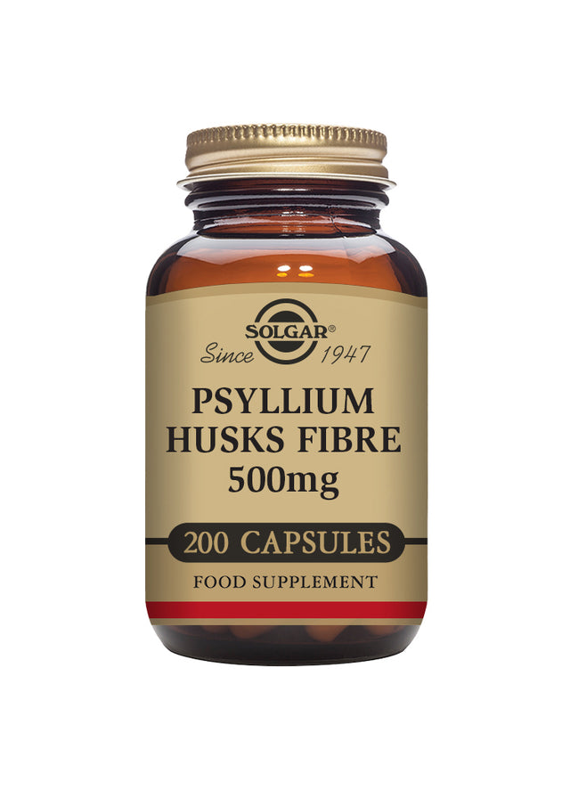 Solgar® Psyllium Husks Fibre 500 mg Vegetable Capsules - Pack of 200 - Greenlands Health Store